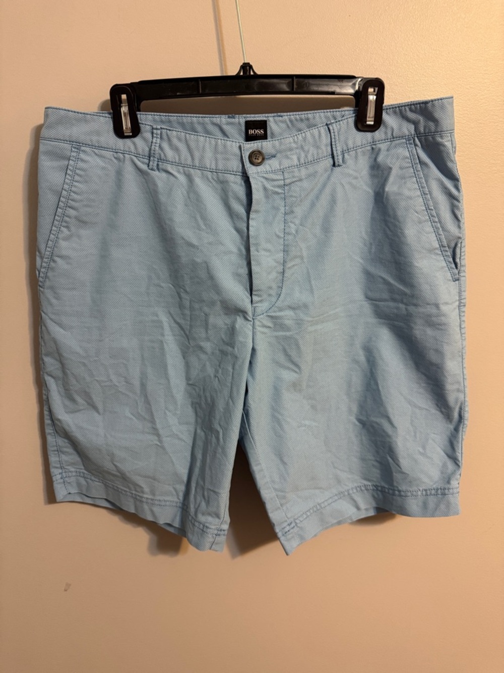 Hugo BOSS Light Blue‎ Flat-Front Men's Shorts 36 R